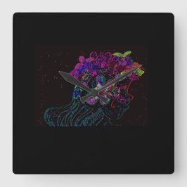 Reloj Cuadrado Butterfly Princess Square Wall Clock