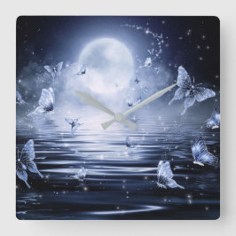 Reloj Cuadrado Butterfly Wall Clock