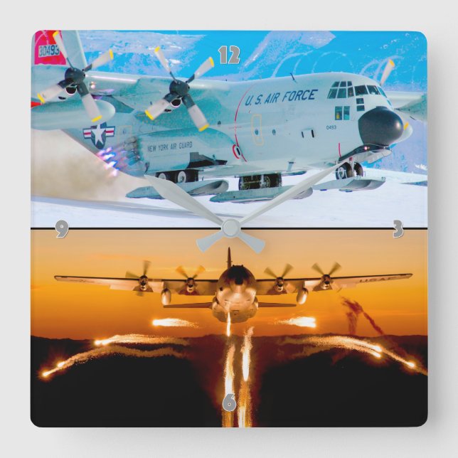 RELOJ CUADRADO C-130 HERCULES (Anverso)