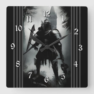 Reloj Cuadrado Caballero oscuro medieval