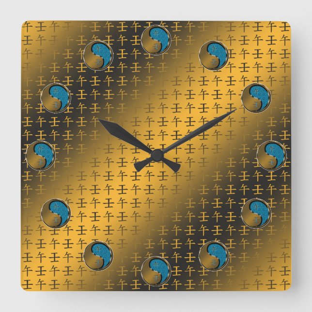 Reloj Cuadrado Caballo de Agua (Anverso)