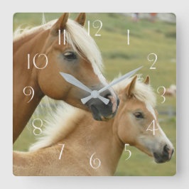 Reloj Cuadrado Caballo de Haflinger