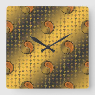 Reloj Cuadrado Caballo de Madera