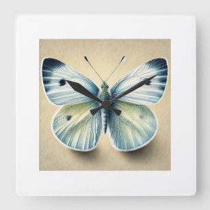 Reloj Cuadrado Cabbage White Butterfly 190724IREF226 - Watercolor