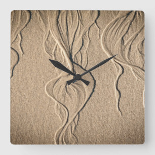 Reloj Cuadrado Cabello de sirena en la playa