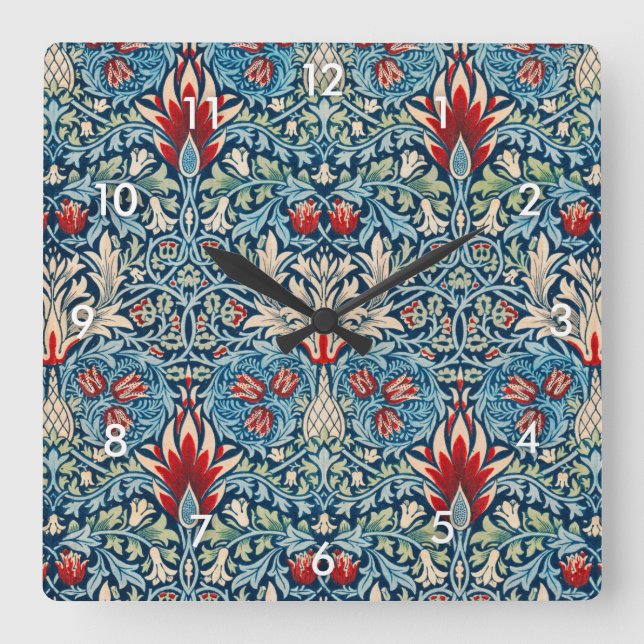 Reloj Cuadrado Cabeza de serpiente, William Morris (Anverso)