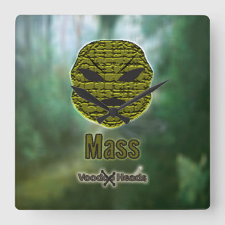 Reloj Cuadrado Cabezas de vudú ~ pantano