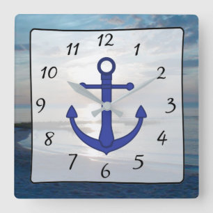 Reloj Cuadrado Cabo Cod Sunset Ocean View Beach Anchlock