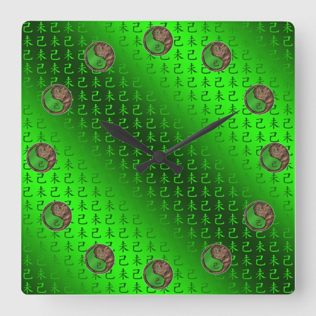 Reloj Cuadrado Cabra de Tierra (Anverso)