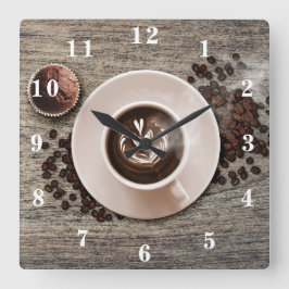 Reloj Cuadrado Cacao