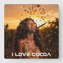 Reloj Cuadrado Cacao - Costa de Marfil