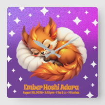 Cachorro de Zorro Adorable Dormido en el Cielo Noc