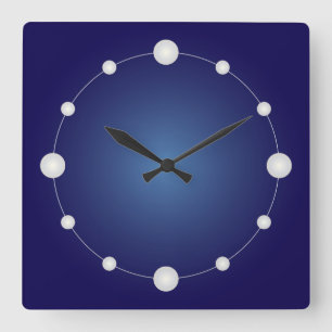 Reloj Cuadrado cadena de perlas