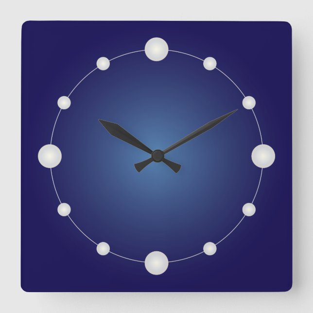 Reloj Cuadrado cadena de perlas (Anverso)