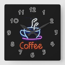 Reloj Cuadrado Café