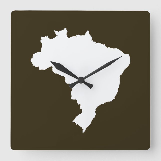 Reloj Cuadrado Café Mocha Festive Brazil at Emporio Moffa (Anverso)