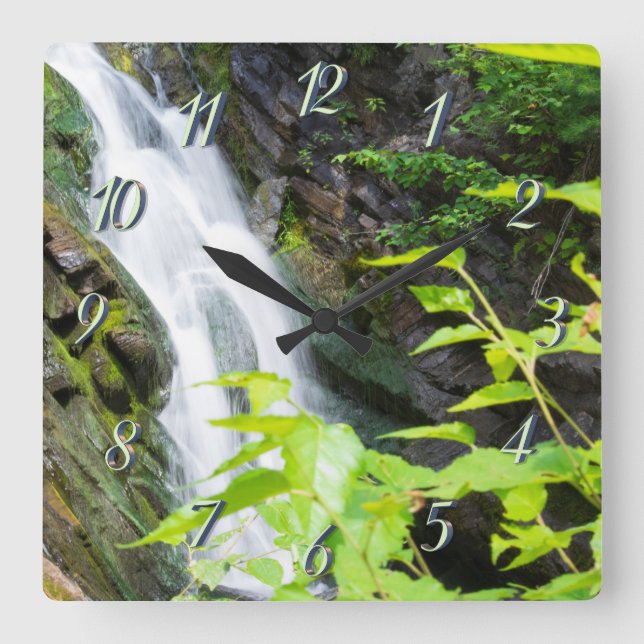 Reloj Cuadrado Caída de agua del cañón de la puerta del infierno (Anverso)