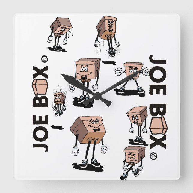 Reloj Cuadrado Caja Joe en la caja de tiempo de diversión del rel (Anverso)
