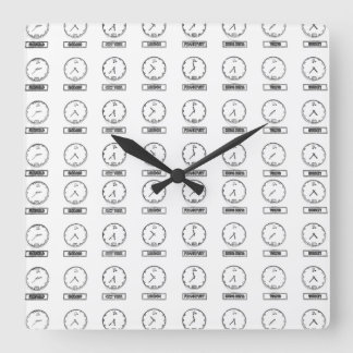 Reloj Cuadrado Cajas de tiempo del mundo