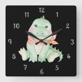Reloj Cuadrado Cal The Crocodile Wall Clock