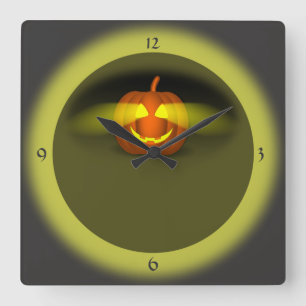 Reloj Cuadrado Calabaza brillante