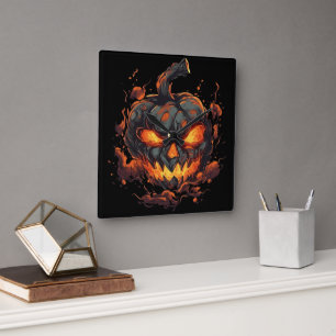 Reloj Cuadrado Calabaza Petrificante