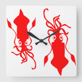 Reloj Cuadrado Calamar