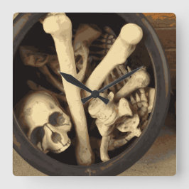Reloj Cuadrado Caldron of bones.