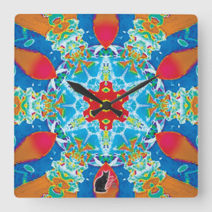 Reloj Cuadrado Calidoscopio Diatome