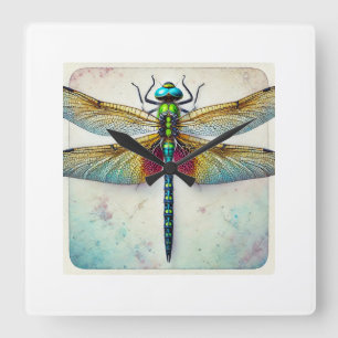 Reloj Cuadrado Calophlebia Dragonfly 050824IREF242 - Watercolor