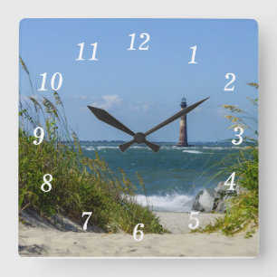 Reloj Cuadrado Calzada del faro de la isla de Morris