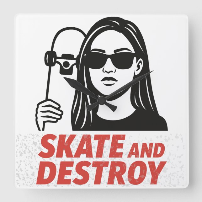 Reloj Cuadrado Calzado con libertad y ventaja. (Anverso)