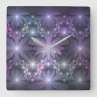 Cama de flores arte fractal abstracto brillante de