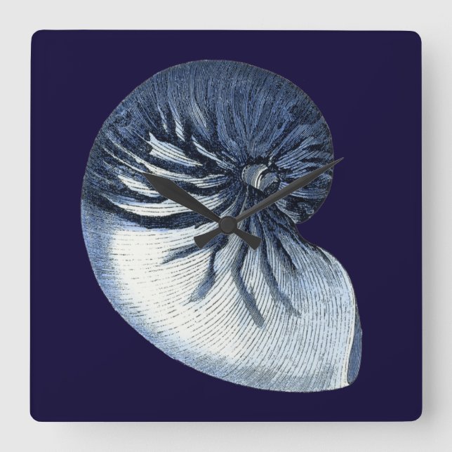 Reloj Cuadrado Cámaras de añil VII (Anverso)