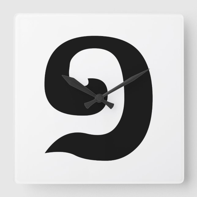 Reloj Cuadrado Cambodian Number 1 / One / ១ (Muəj) Khmer Language (Anverso)