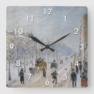 Reloj Cuadrado Camille Pissarro - Boulevares Exteriores, Efecto d