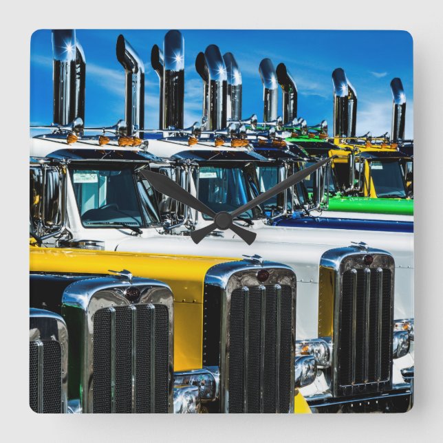 Reloj Cuadrado Camiones diesel (Anverso)