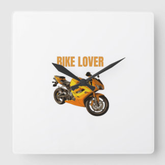 Reloj Cuadrado Camiseta de Motocicleta para Amante de Bicicletas