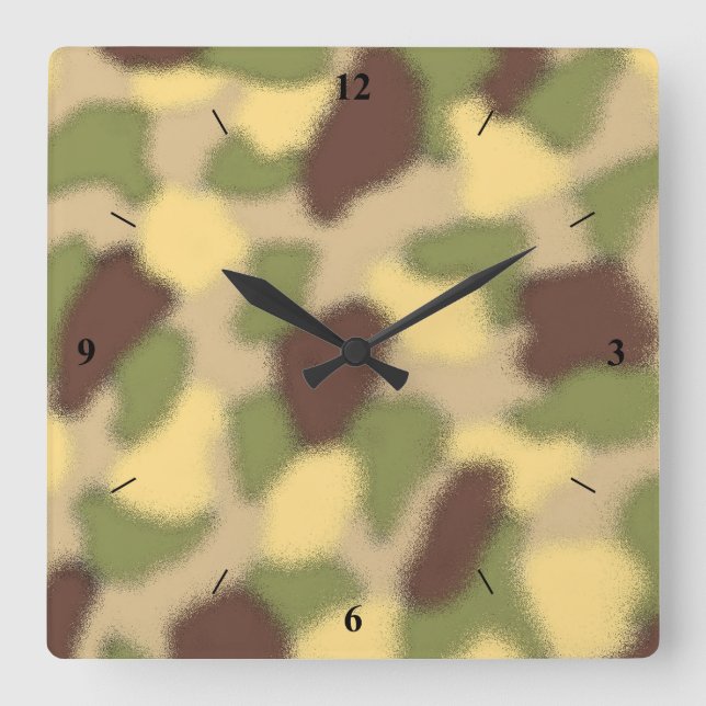 Reloj Cuadrado Camo Ripple (Anverso)