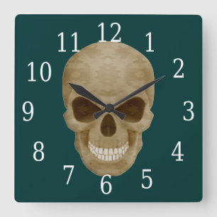 Reloj Cuadrado Camouflage Skull Clock