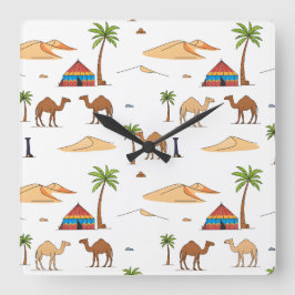 Reloj Cuadrado Camping du désert du Sahara marocain