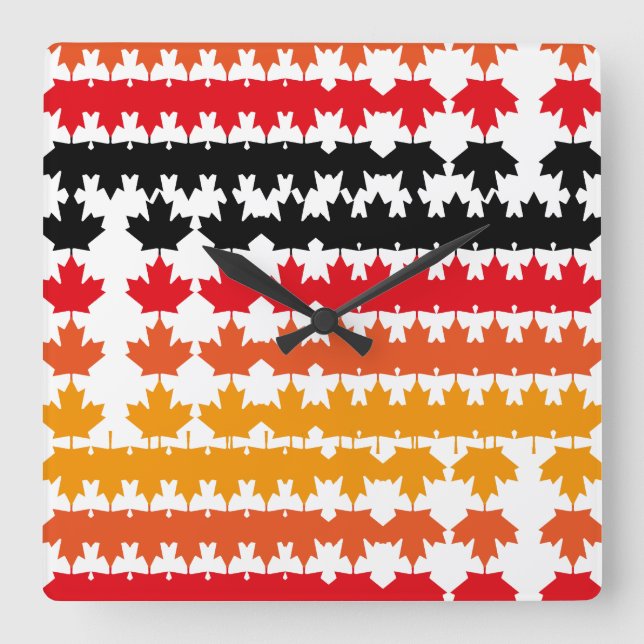 RELOJ CUADRADO CANADA COLORS MAPLE BY MASANSER PIXELAT (Anverso)