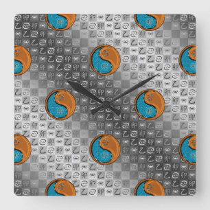 Reloj Cuadrado Cáncer y Conejo de Madera