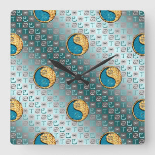 Reloj Cuadrado Cáncer y Serpiente de Fuego