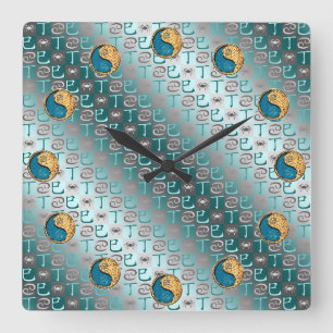 Reloj Cuadrado Cáncer y Serpiente de Fuego