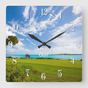 Reloj Cuadrado Cancha de golf