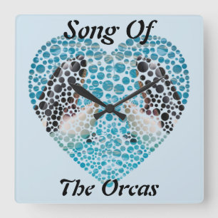 Reloj Cuadrado Canción De Las Orcas,
