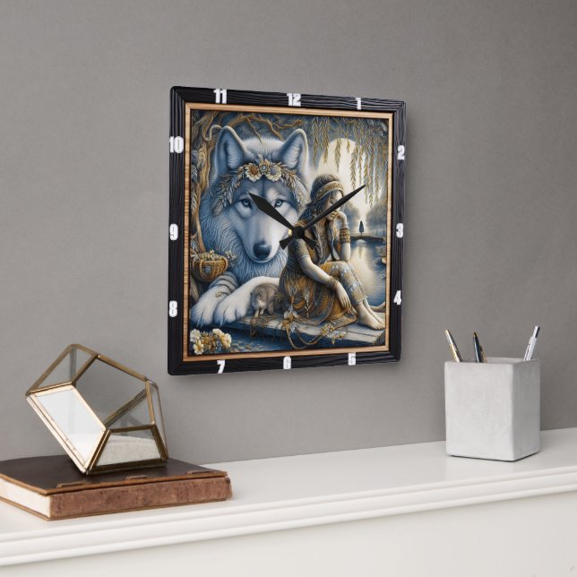 Reloj Cuadrado Canción nativa: Viento a través del tiempo antiguo (Oficina)