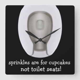 Reloj Cuadrado Candados divertidos de pared de Novedad en el bañ