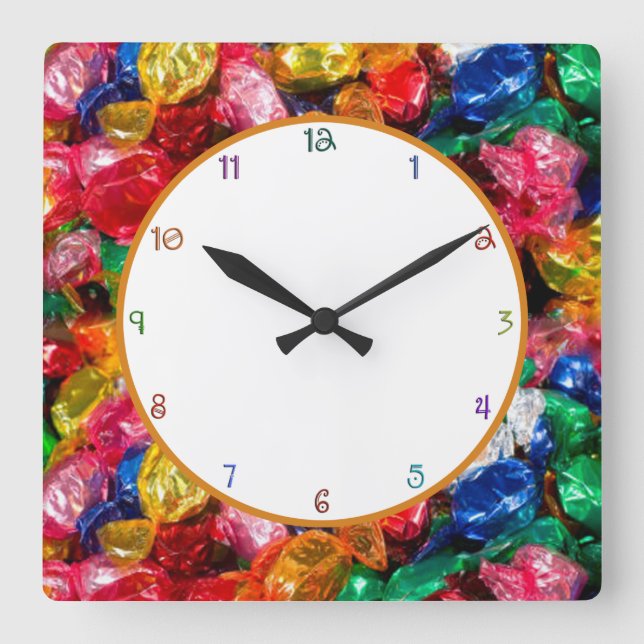 Reloj Cuadrado Candy Clock (Anverso)